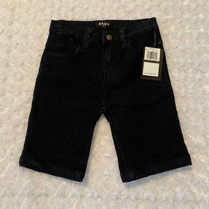DKNY Boys Dark Blue Casual Denim Shorts - 7